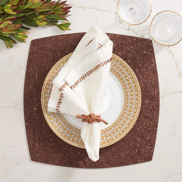 Whistler Placemat in Brown & Gold, Set of 4