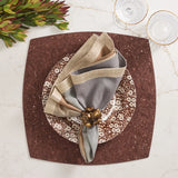 Whistler Placemat in Brown & Gold, Set of 4