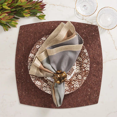 Whistler Placemat in Brown & Gold, Set of 4