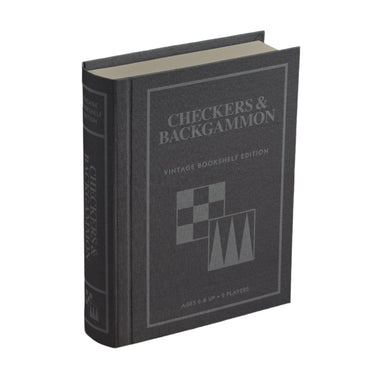 Checkers & Backgammon Vintage Bookshelf Edition