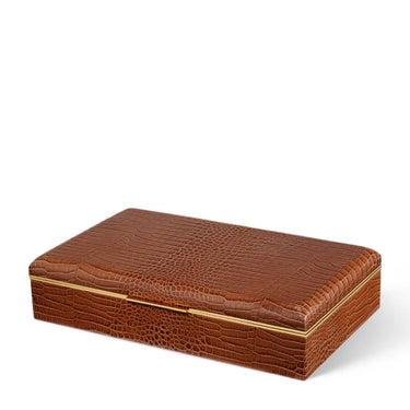 Classic Croc Leather Desk Box