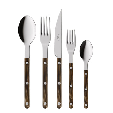 Bistrot Buffalo Five Piece Place Setting, Shiny Faux Buffalo