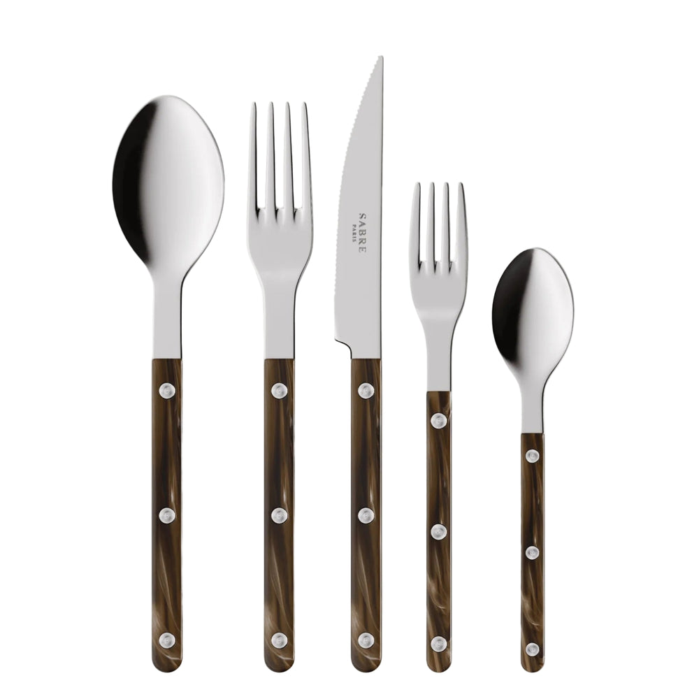 Bistrot Buffalo Five Piece Place Setting, Shiny Faux Buffalo