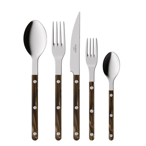 Bistrot Buffalo Five Piece Place Setting, Shiny Faux Buffalo