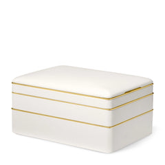 Piero Leather Large Stacked Jewelry Box, Large