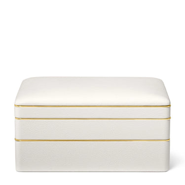 Piero Leather Large Stacked Jewelry Box, Large