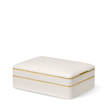 Piero Leather Large Stacked Jewelry Box, Small