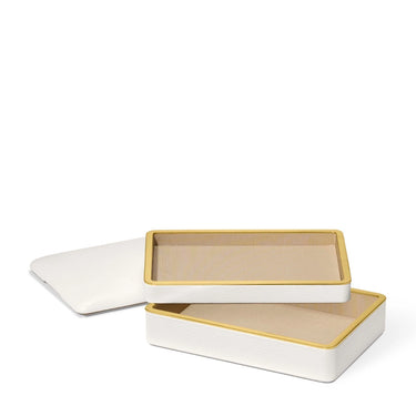 Piero Leather Large Stacked Jewelry Box, Small