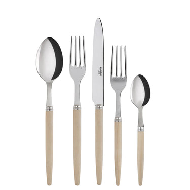 Jonc Five Piece Place Setting, Light Wood