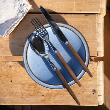 Jonc Five Piece Place Setting, Dark Wood