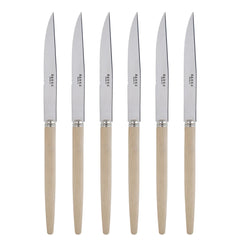 Jonc Steak Knives, Set of 6, Light Wood