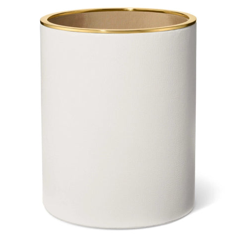 Piero Leather Wastebasket