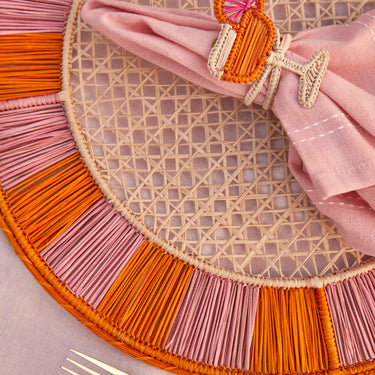 Twist Placemat, Set of 4, Orange