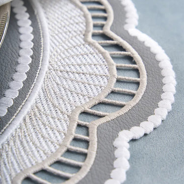 Oyster Faux Leather Placemats, Set of 2