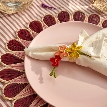 Drops Placemat, Set of 4, Terracotta