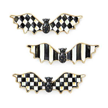 Courtly Check Mini Wall Bats, Set of 3