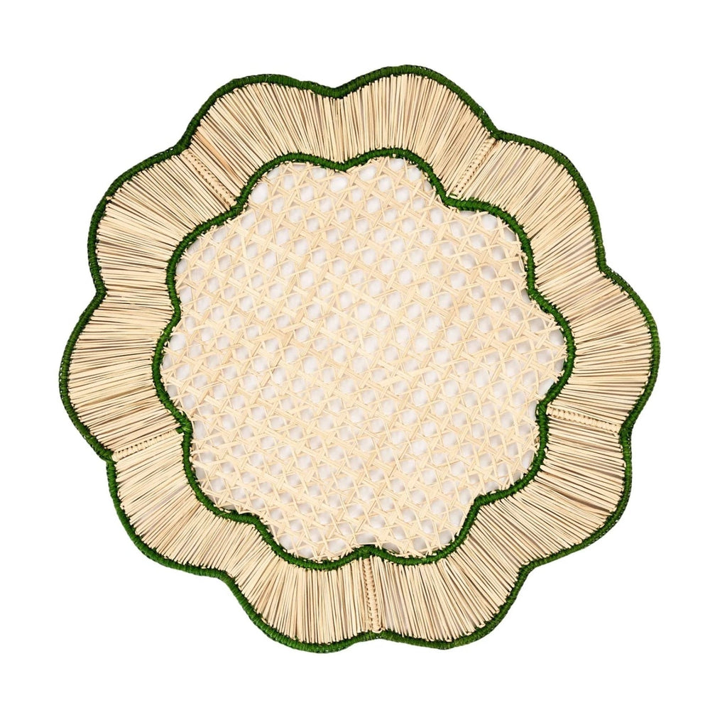 Breezy Placemat, Set of 4, Natural/Green