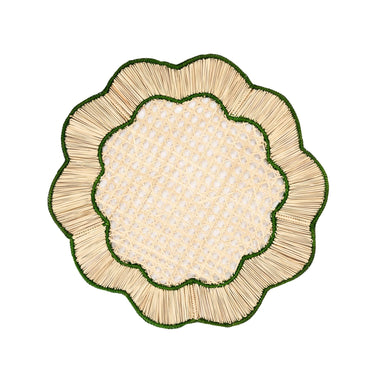 Breezy Placemat, Set of 4, Natural/Green