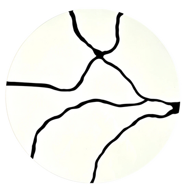 Lacquer Placemat, Crack, White