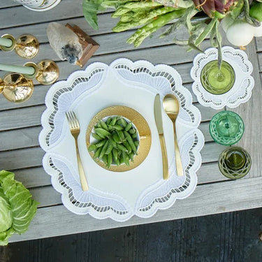 Oyster Faux Leather Placemats, Set of 2