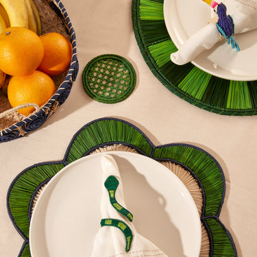 Twist Placemat, Set of 4, Green