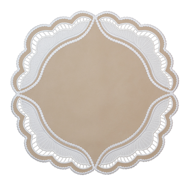 Oyster Faux Leather Placemats, Set of 2