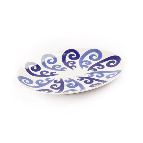 Athenee Two Tone Peacock Serving Platter