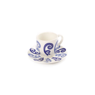 Athenee Two Tone Peacock Espresso Cup & Saucer