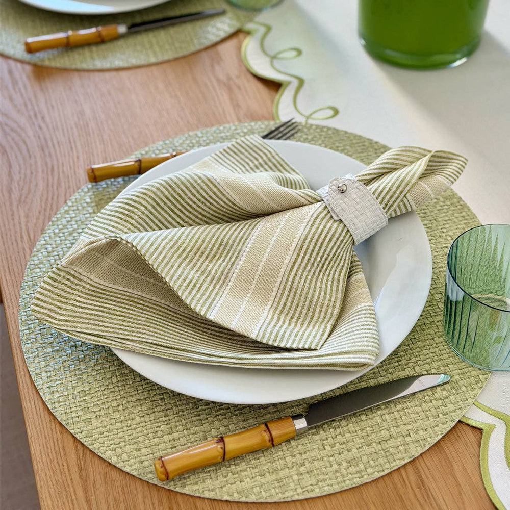 Wicker Textured & Colorful Vinyl Placemats