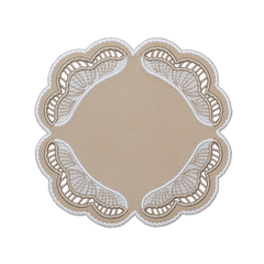 Oyster Faux Leather Coasters, Set of 2