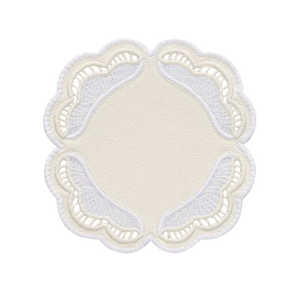 Oyster Faux Leather Coasters, Set of 2