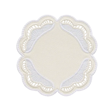 Oyster Faux Leather Coasters, Set of 2