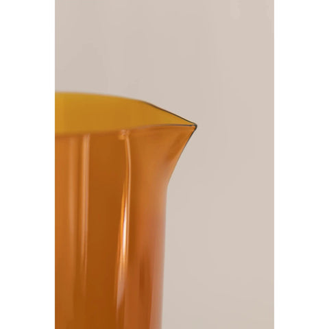 Wave Pitcher, Amber/Clear