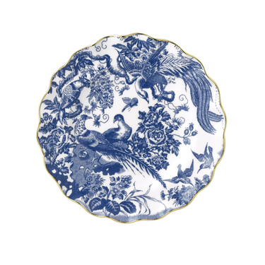 Aves Blue Fluted Dessert Plate
