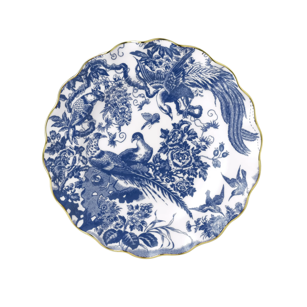 Aves Blue Fluted Dessert Plate