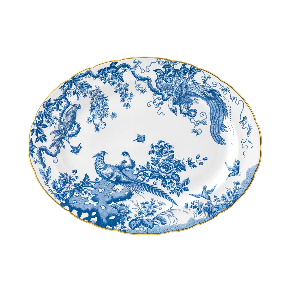 Aves Blue Oval Dish, Large