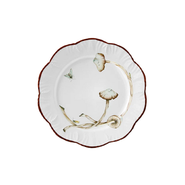 Les Champignons Hand Painted Salad/Dessert Plate