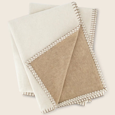 Gotham Whipstitch Dual-Colored Cashmere Throw