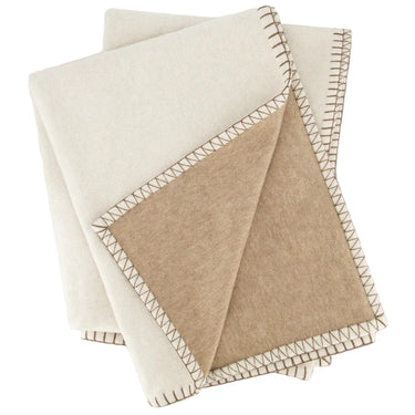 Gotham Whipstitch Dual-Colored Cashmere Throw
