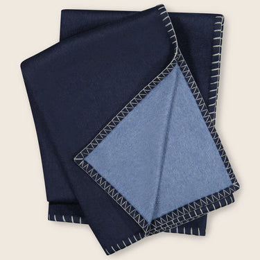 Gotham Whipstitch Dual-Colored Cashmere Throw