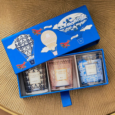 Trio Travel Candles, Manhattan, Paris & Mykonos