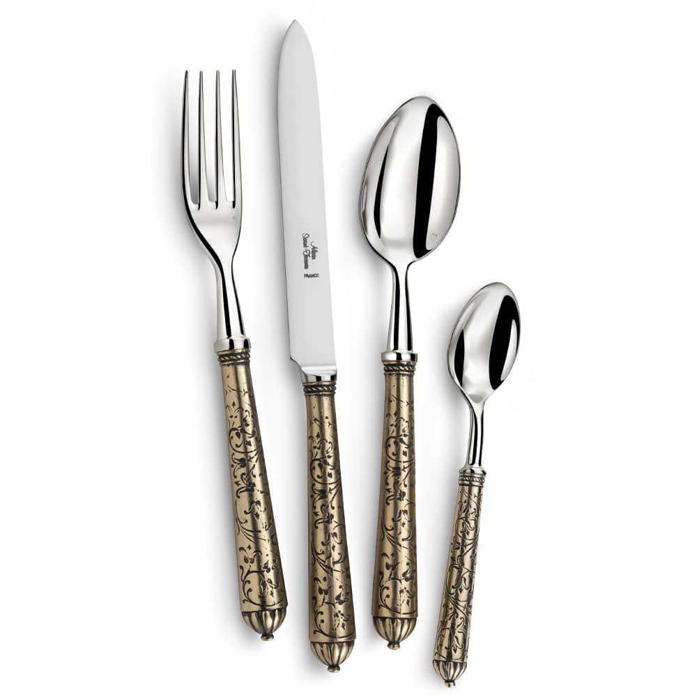 Berlin Five Piece Place Setting, Gold