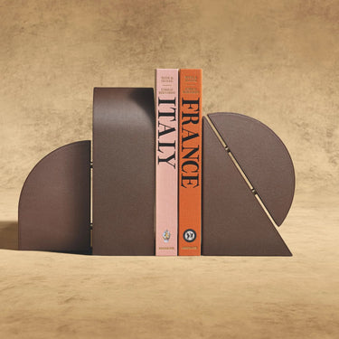 Cubist Bookend, Left, Brown