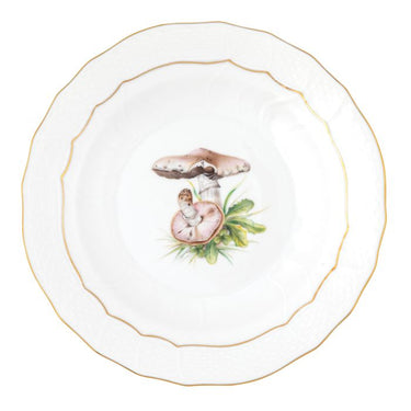 Mushroom Luncheon Plate, Motif 02