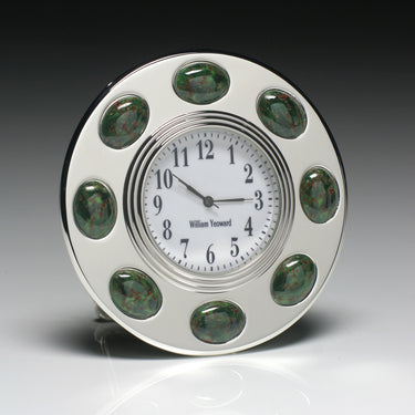 Cabochon Clock, Malachite