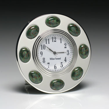 Cabochon Clock, Malachite