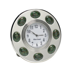 Cabochon Clock, Malachite