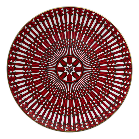 Arcadia Charger Plate, Red
