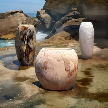 Oceana Tall Vase, Large, Blush