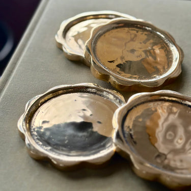 Sun Coaster, Brass, Set of 4